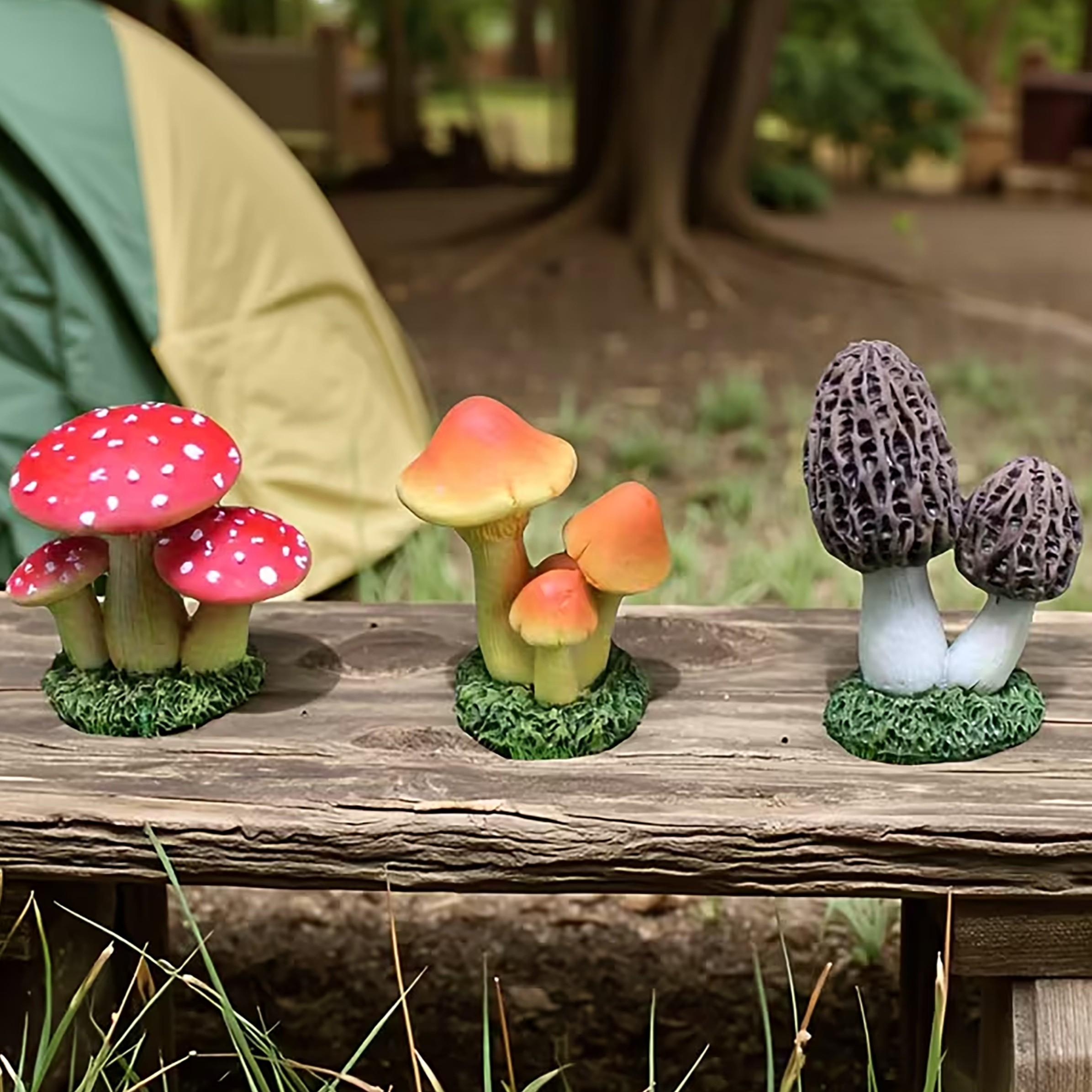 Terrarium Moss Art - 1 Set of 3pcs Artificial Mushroom