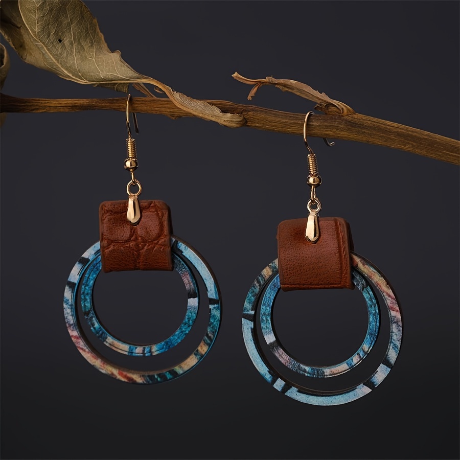 Wood Ring Blank - 2026 New Bohemian Leather Double Ring