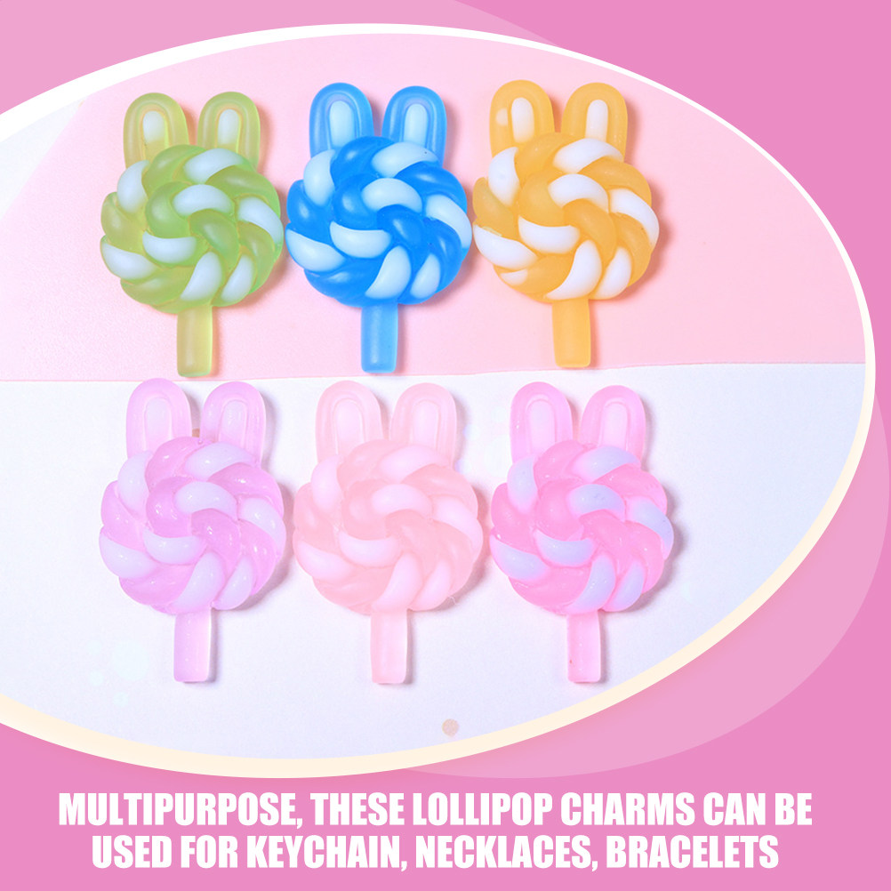 24Pcs Cute Cartoon Lollipop Ch - Resin Craft Material ulasan dan harga