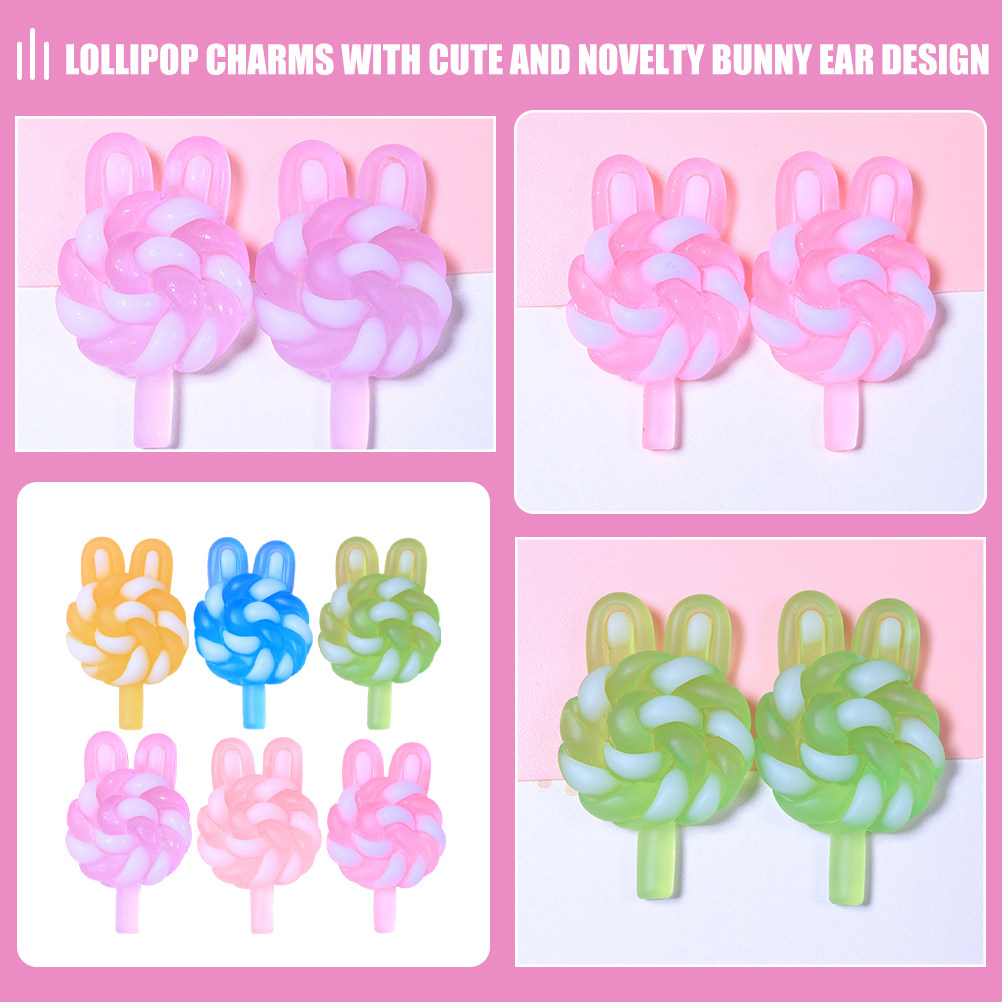 24Pcs Cute Cartoon Lollipop Ch - Resin Craft Material ulasan dan harga