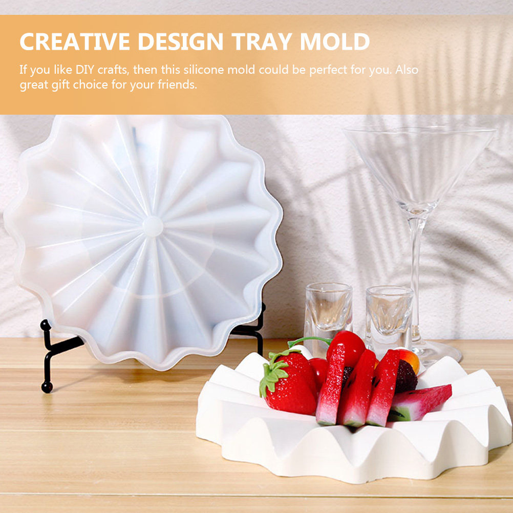 Premium Flexible Silicone Wave - Serving Tray Mold ulasan dan harga