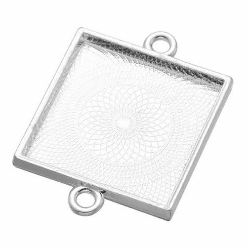 Onebeading Fit 25x25mm Square  - Bezels Set Pendant ulasan dan harga