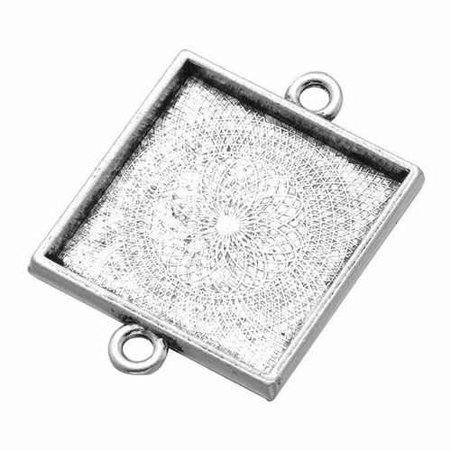 Onebeading Fit 25x25mm Square  - Bezels Set Pendant ulasan dan harga