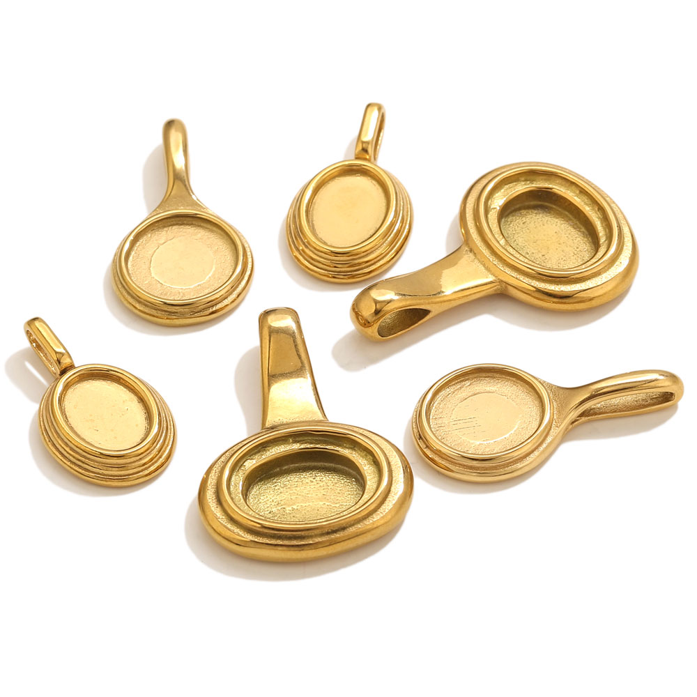 5pcs Stainless Steel Round Ova - Crafting Resin ulasan dan harga