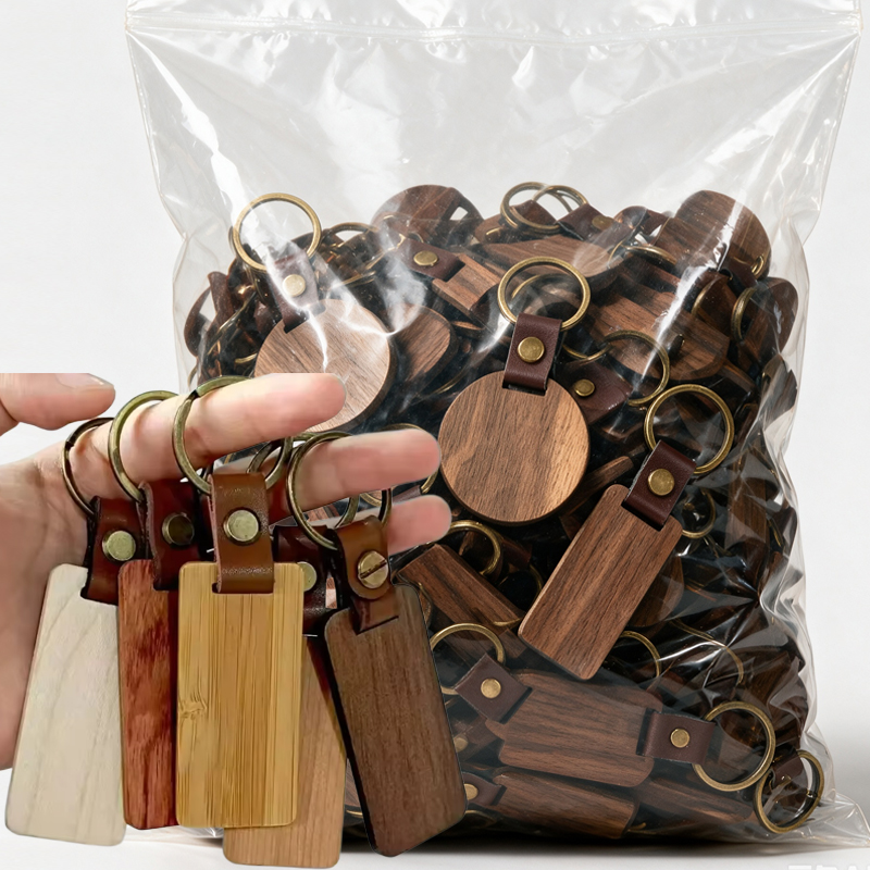 Wooden Keychain Blank Engravab - Wood Ring Blank ulasan dan harga