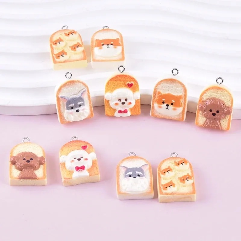 10Pcs Cute Toast Dog Resin Pen - Resin Craft Material ulasan dan harga