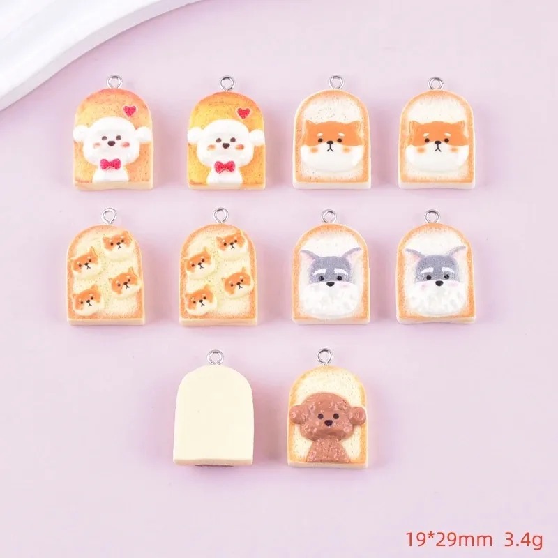 10Pcs Cute Toast Dog Resin Pen - Resin Craft Material ulasan dan harga