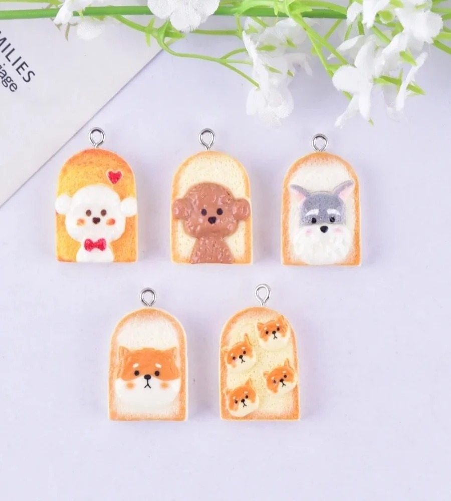 10Pcs Cute Toast Dog Resin Pen - Resin Craft Material ulasan dan harga