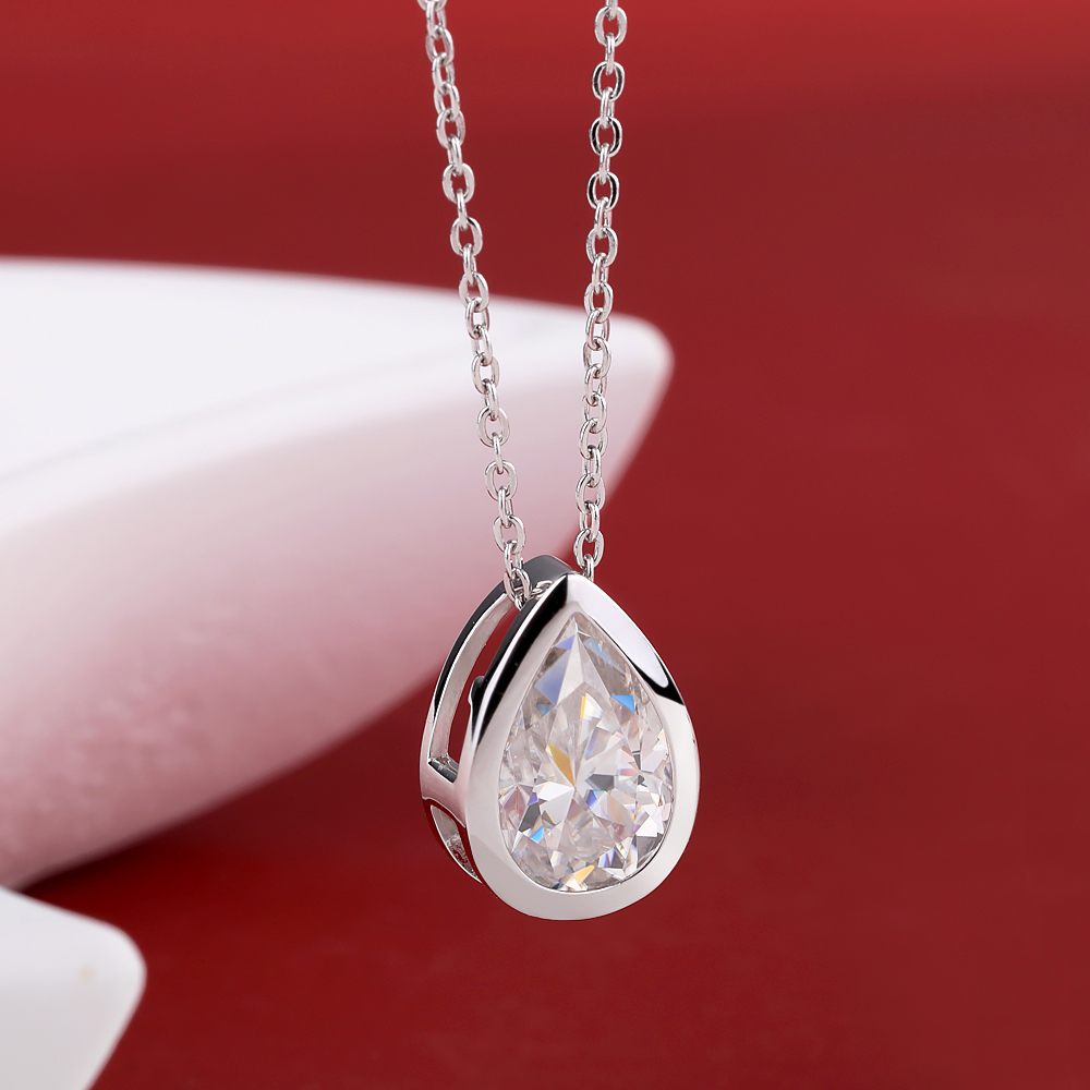 BXINY 4Carat Bezel Set WaterDr - Bezels Set Pendant ulasan dan harga