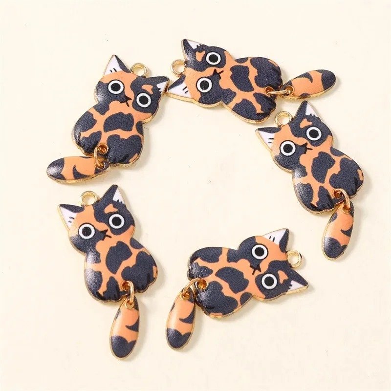 10Pcs 16×39mm Cute Cartoon Cat - Resin Craft Material ulasan dan harga