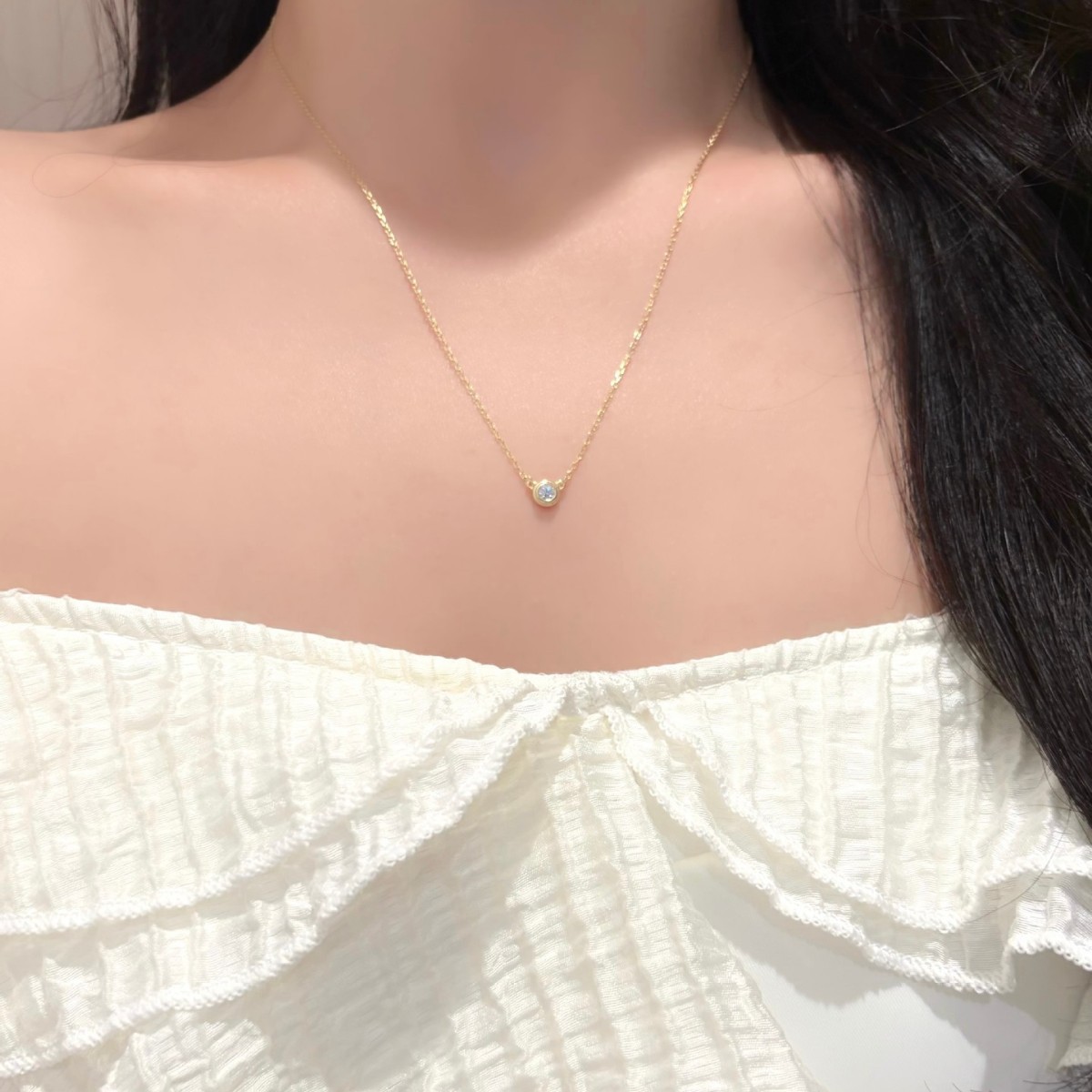 S925 Sterling Silver Moissanit - Bezels Set Pendant ulasan dan harga