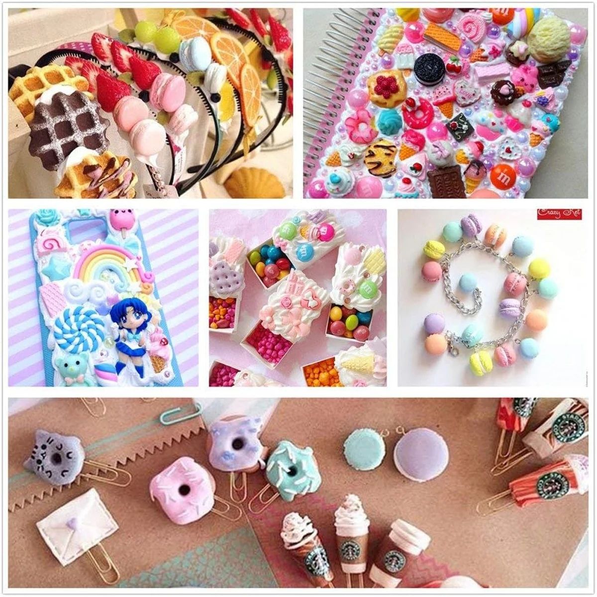 30pcs Random Candy Slime Charm - Resin Craft Material ulasan dan harga