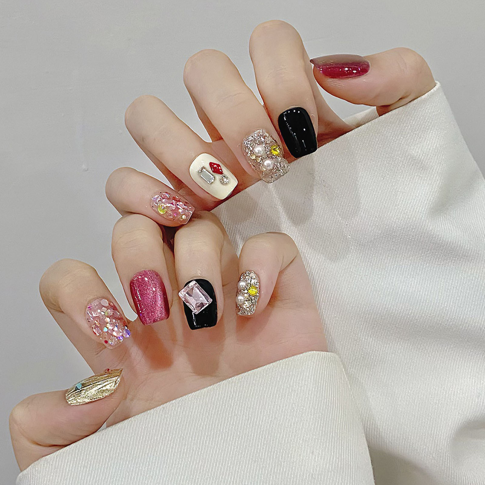 Handmade Press on Nails Glitte - Resin Craft Material ulasan dan harga