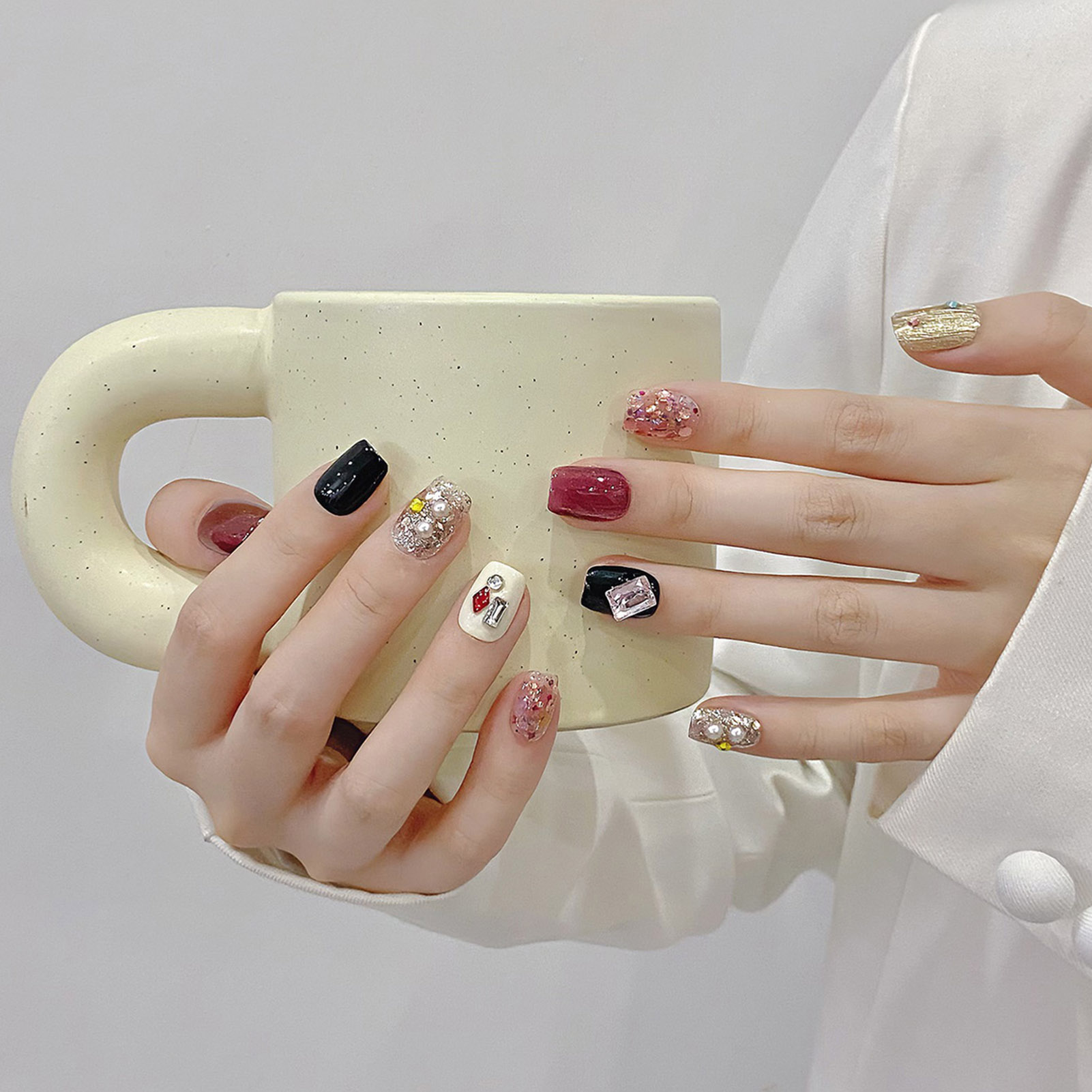 Handmade Press on Nails Glitte - Resin Craft Material ulasan dan harga