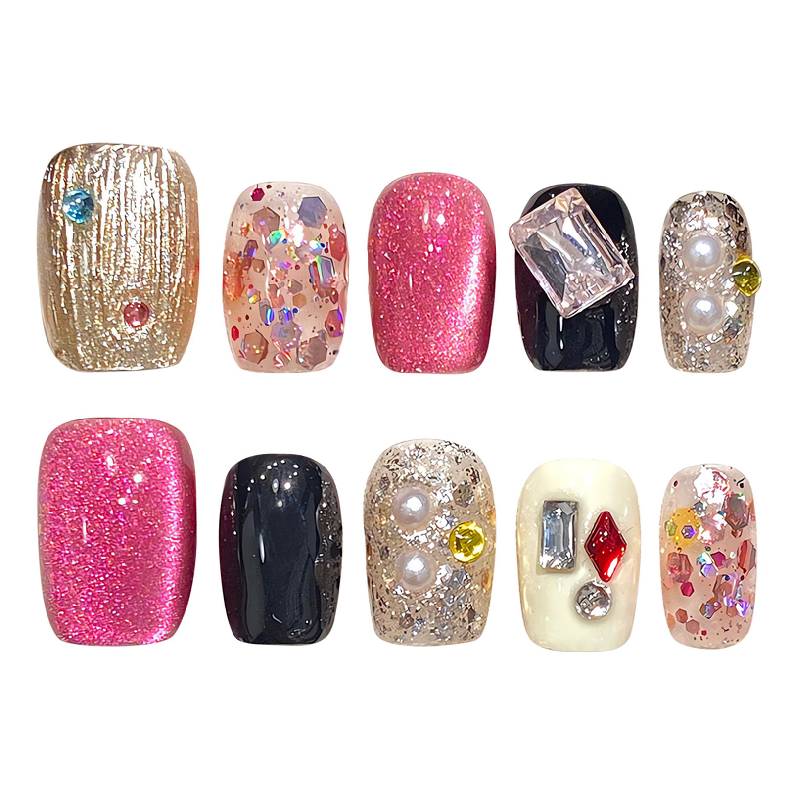 Handmade Press on Nails Glitte - Resin Craft Material ulasan dan harga
