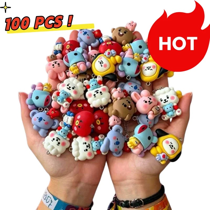 7pcs BT21 Resin Cartoon Charm  - Resin Craft Material ulasan dan harga