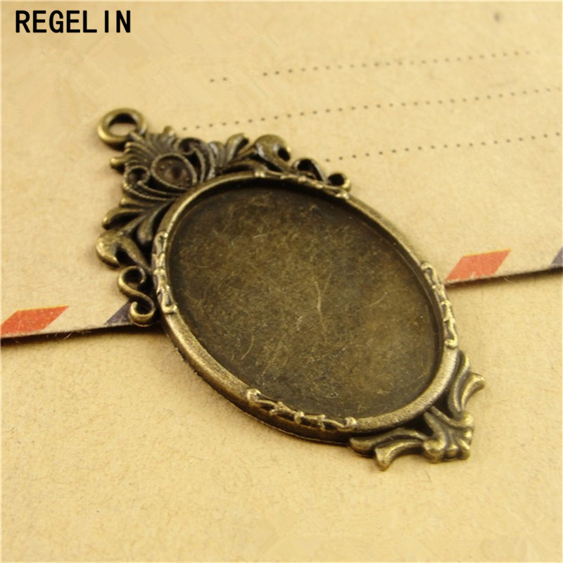 REGELIN Antique Bronze Pendant - Bezels Set Pendant ulasan dan harga