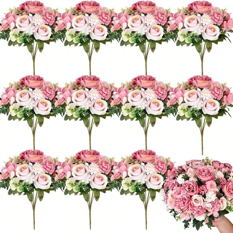 32cm Silk Artificial Rose Bouq - Dried Flower Bulk ulasan dan harga