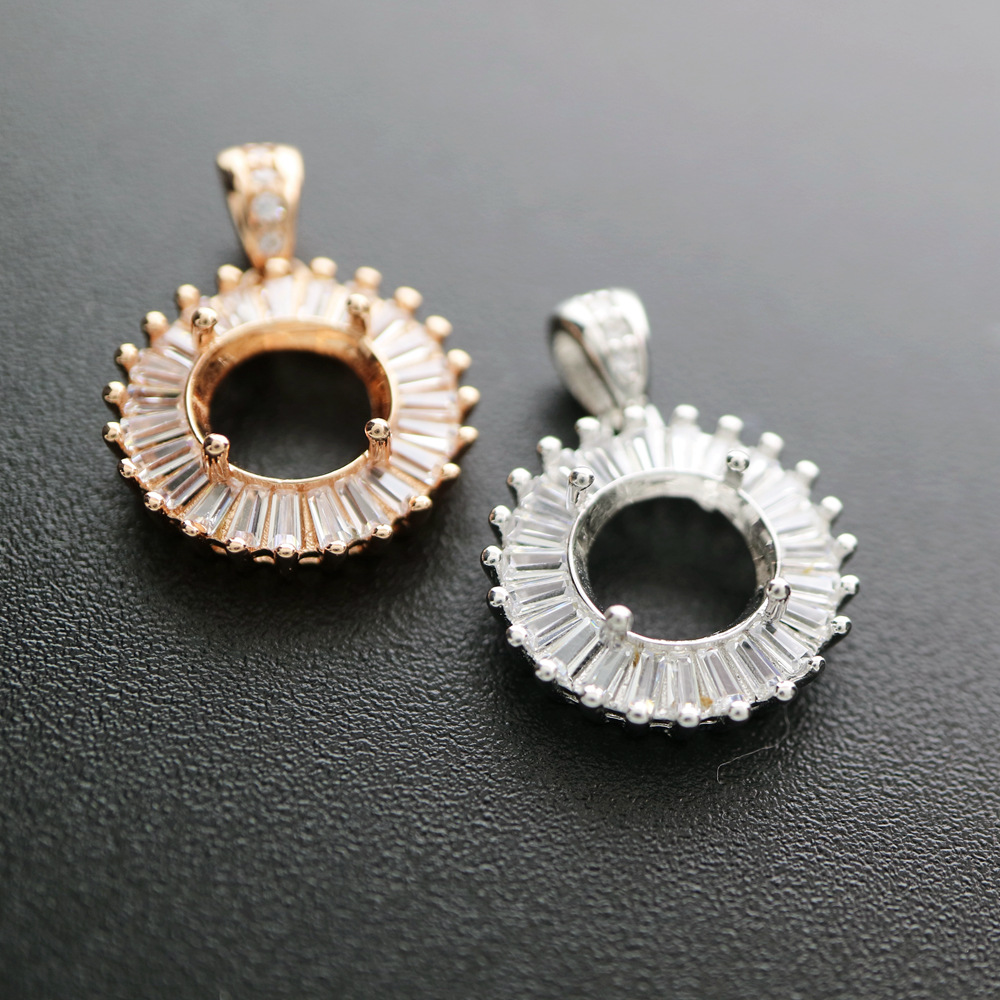 4-12MM Round Bezel Rose Gold S - Bezels Set Pendant ulasan dan harga