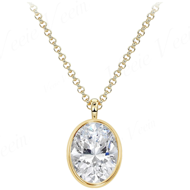 Veeie Veein Jewelry 3ct Irregu - Bezels Set Pendant ulasan dan harga