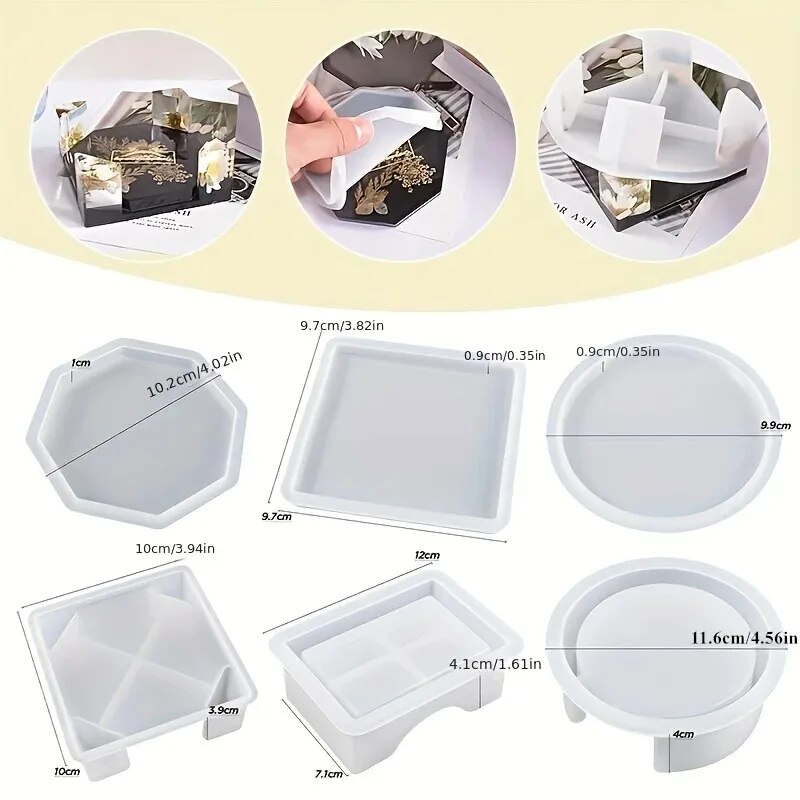 Coaster Resin Molds Set Includ - Mixing Cup Silicone ulasan dan harga