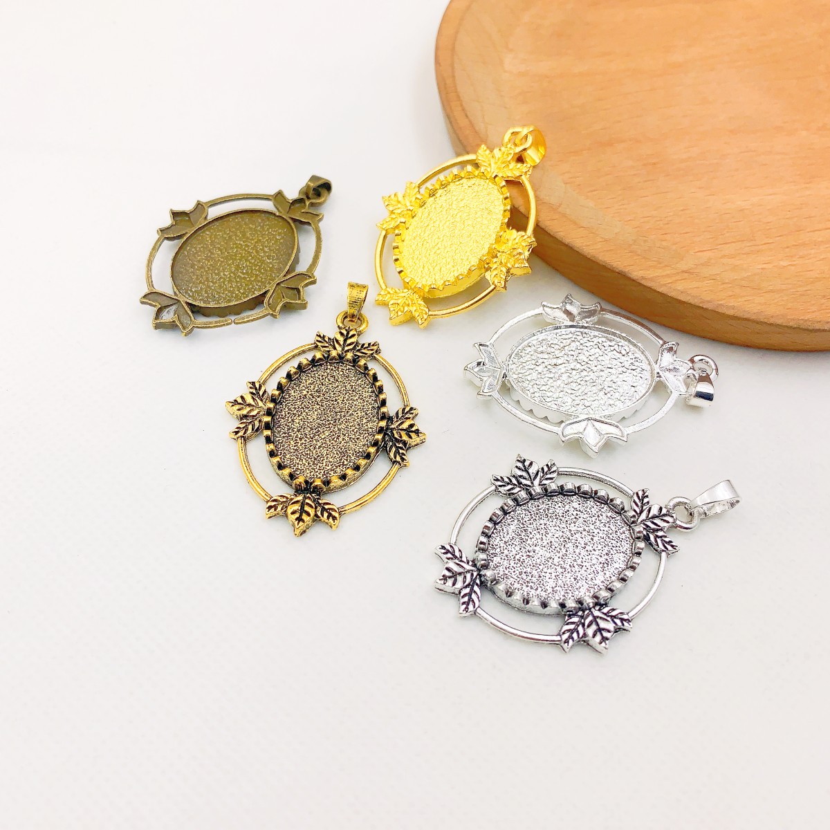 Onebeading Fit 18x25mm Oval Ca - Bezels Set Pendant ulasan dan harga