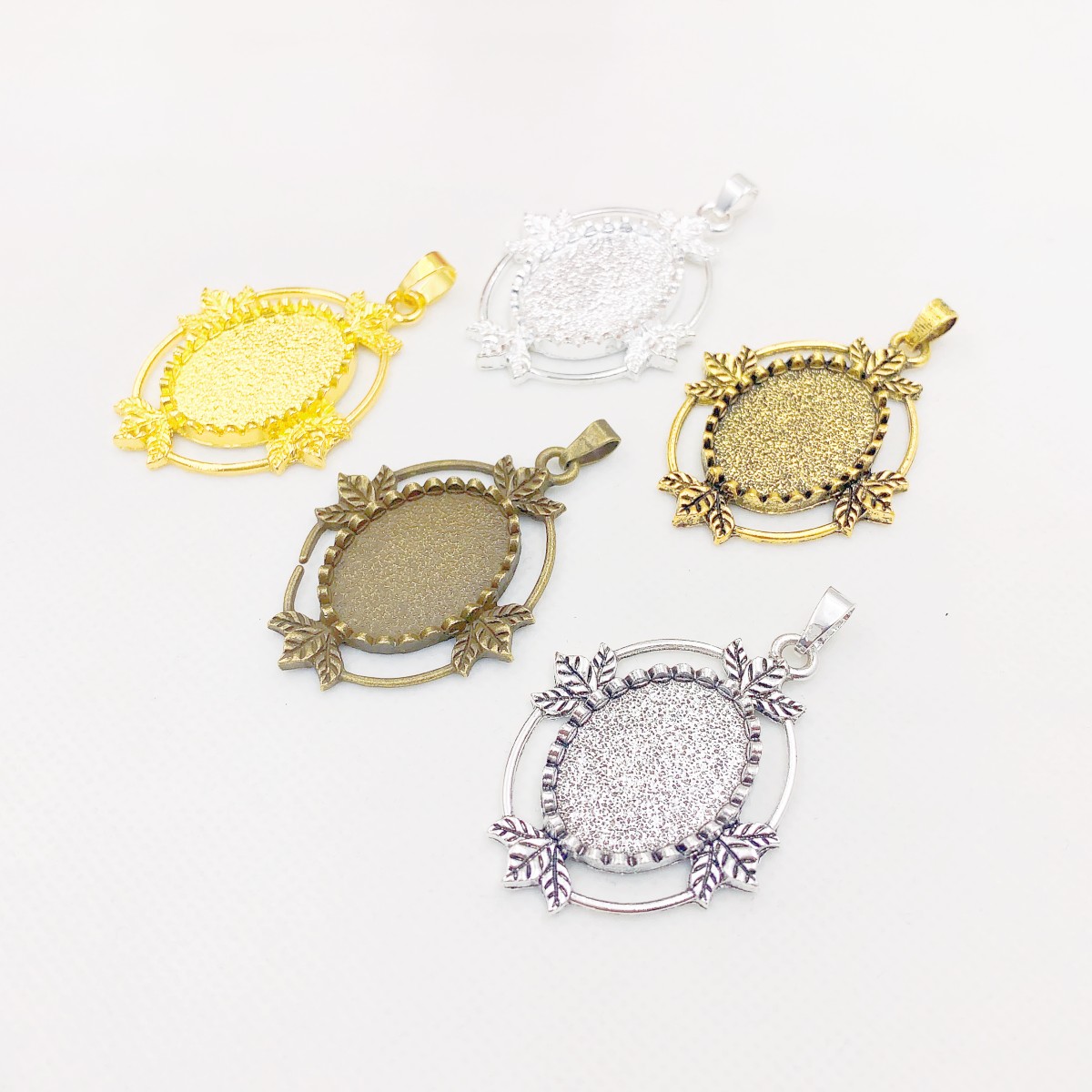 Onebeading Fit 18x25mm Oval Ca - Bezels Set Pendant ulasan dan harga
