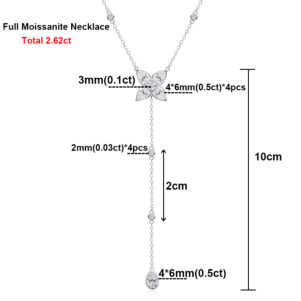 Bezel Set All Moissanite Penda - Bezels Set Pendant ulasan dan harga