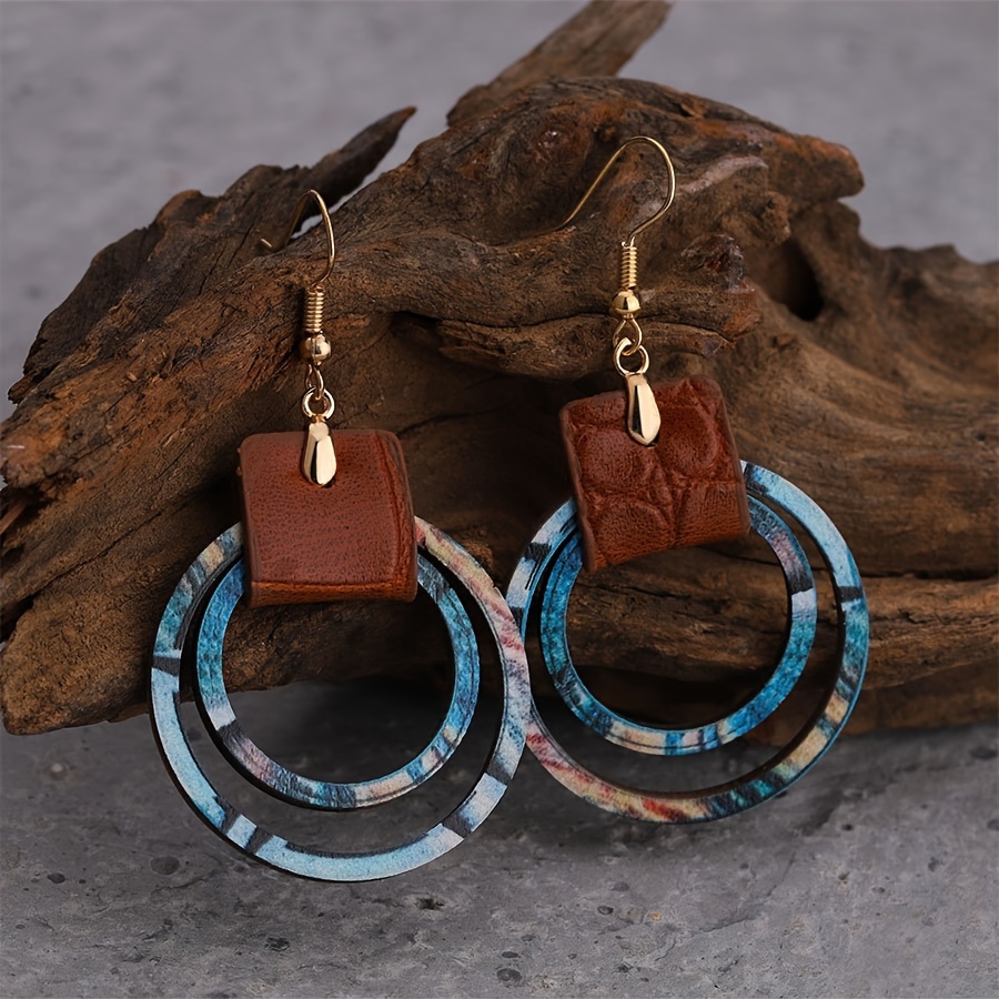 2026 New Bohemian Leather Doub - Wood Ring Blank ulasan dan harga